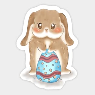 Standing Easter Bunny with the Egg Sticker